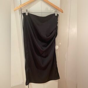 NWT Dynamite MIDI Satin Skirt in Black.